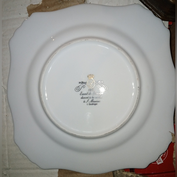 Email de Limoges 1855 I. Godinger Plate Zebra - Picture 8 of 9